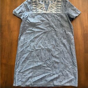 J. Crew Blue Embroidered Tunic